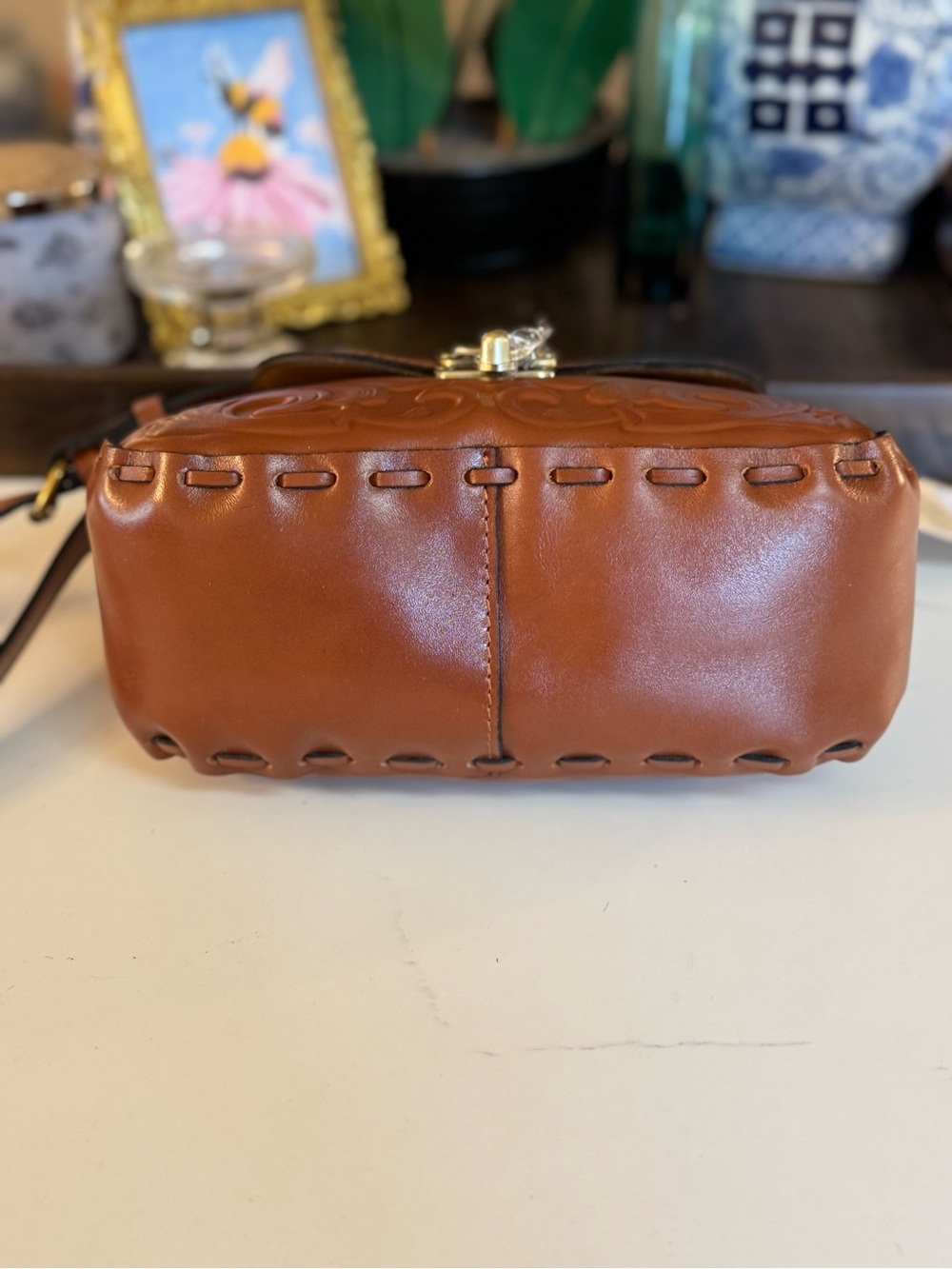 🤎 NWT PATRICA NASH LUCIA TAN ROSE TOOLED MICAELA BAG! 🤎🤎 - Picture 12 of 12